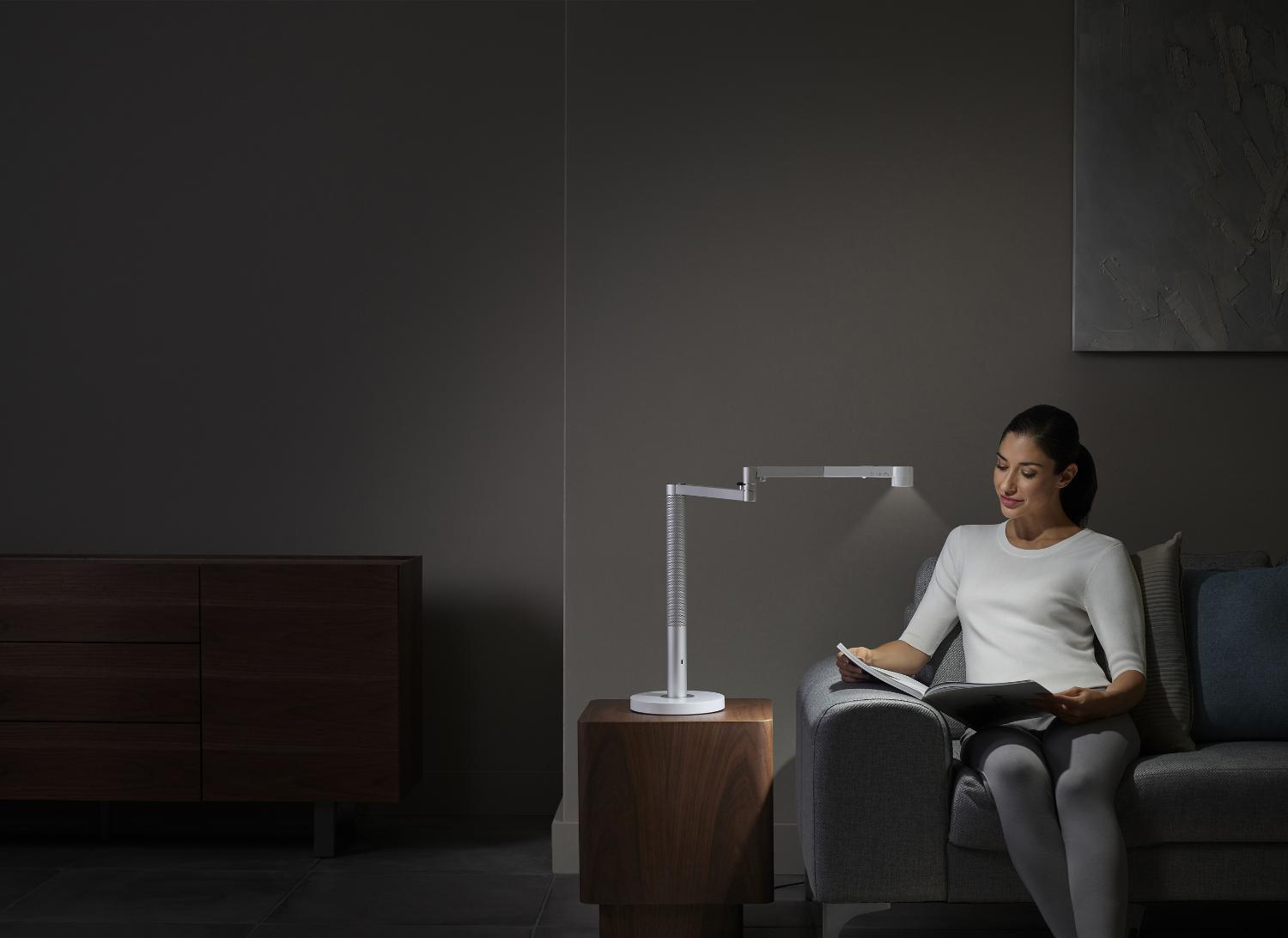 Close up of technology in the Dyson Lightcycle Morph light
